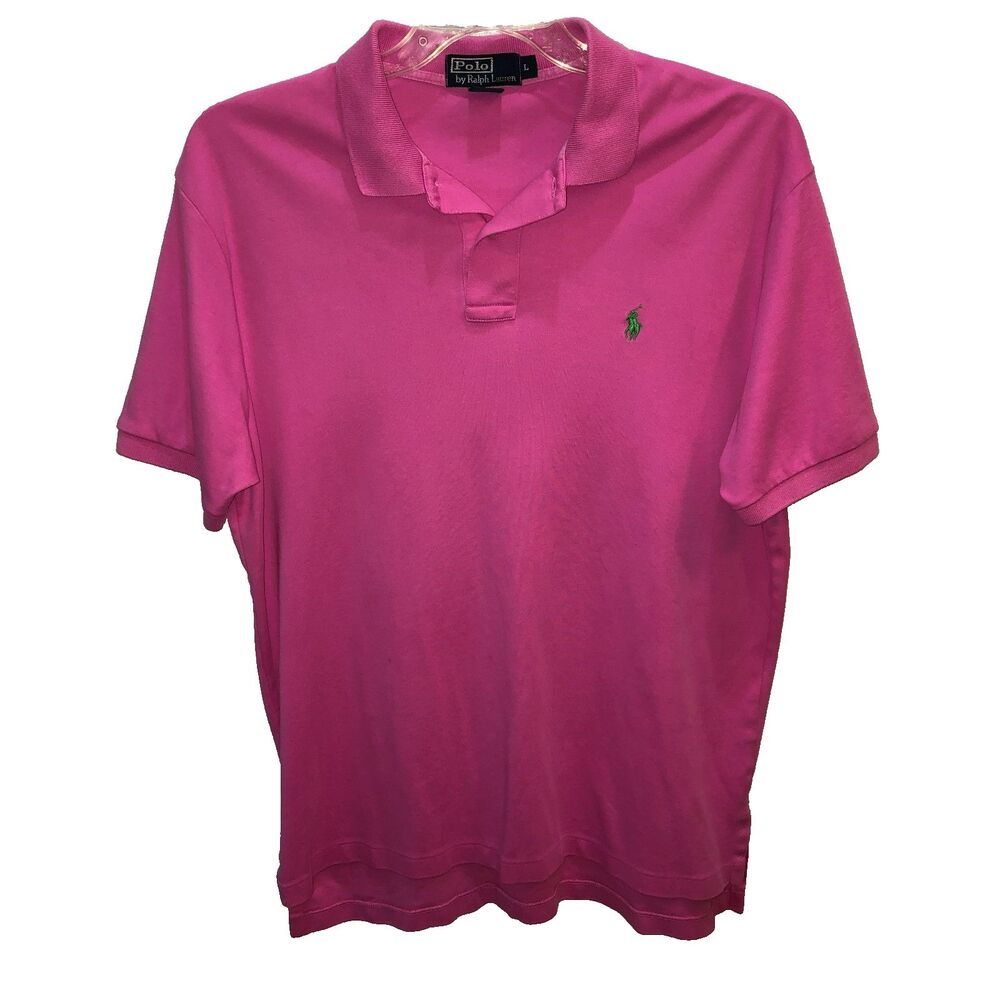 Polo by Ralph Lauren Pink Polo with Green Pony Logo